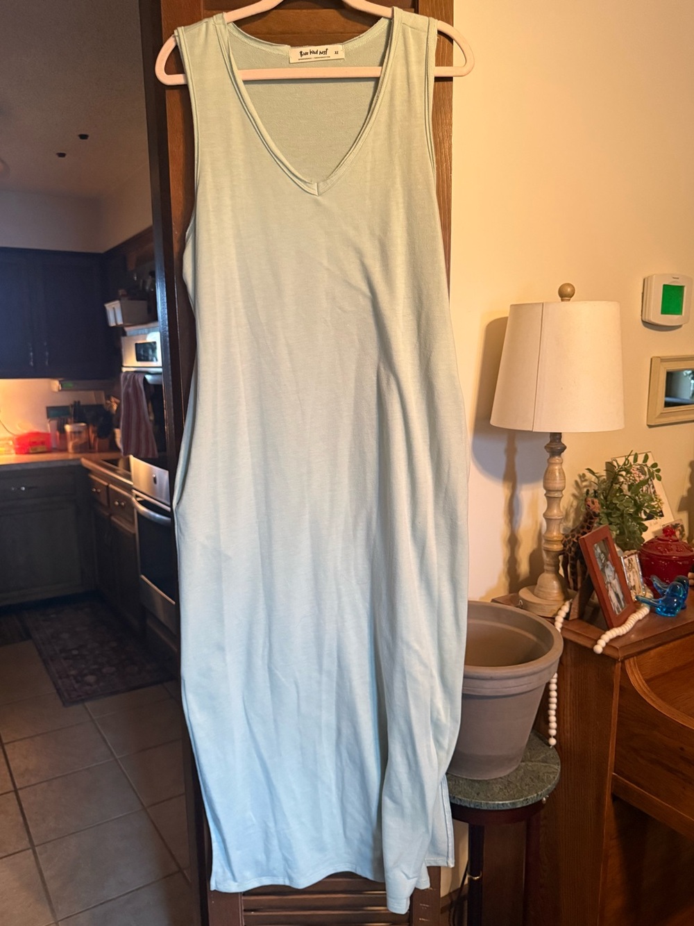 Three Bird Nest knit maxi dress green size XL
